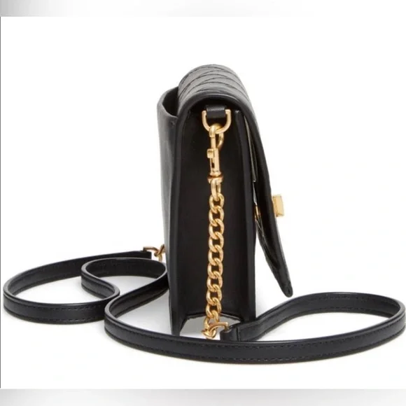 NWOT Tory Burch Black Quilted Crossbody Bag